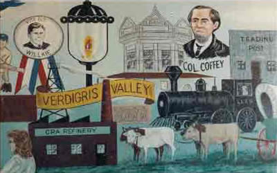 Collage of Coffeyville History mural